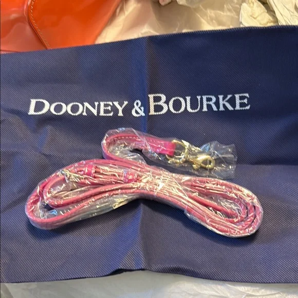 Dooney & Bourke Orange and Pink Satchel Bag - Picture 6 of 7